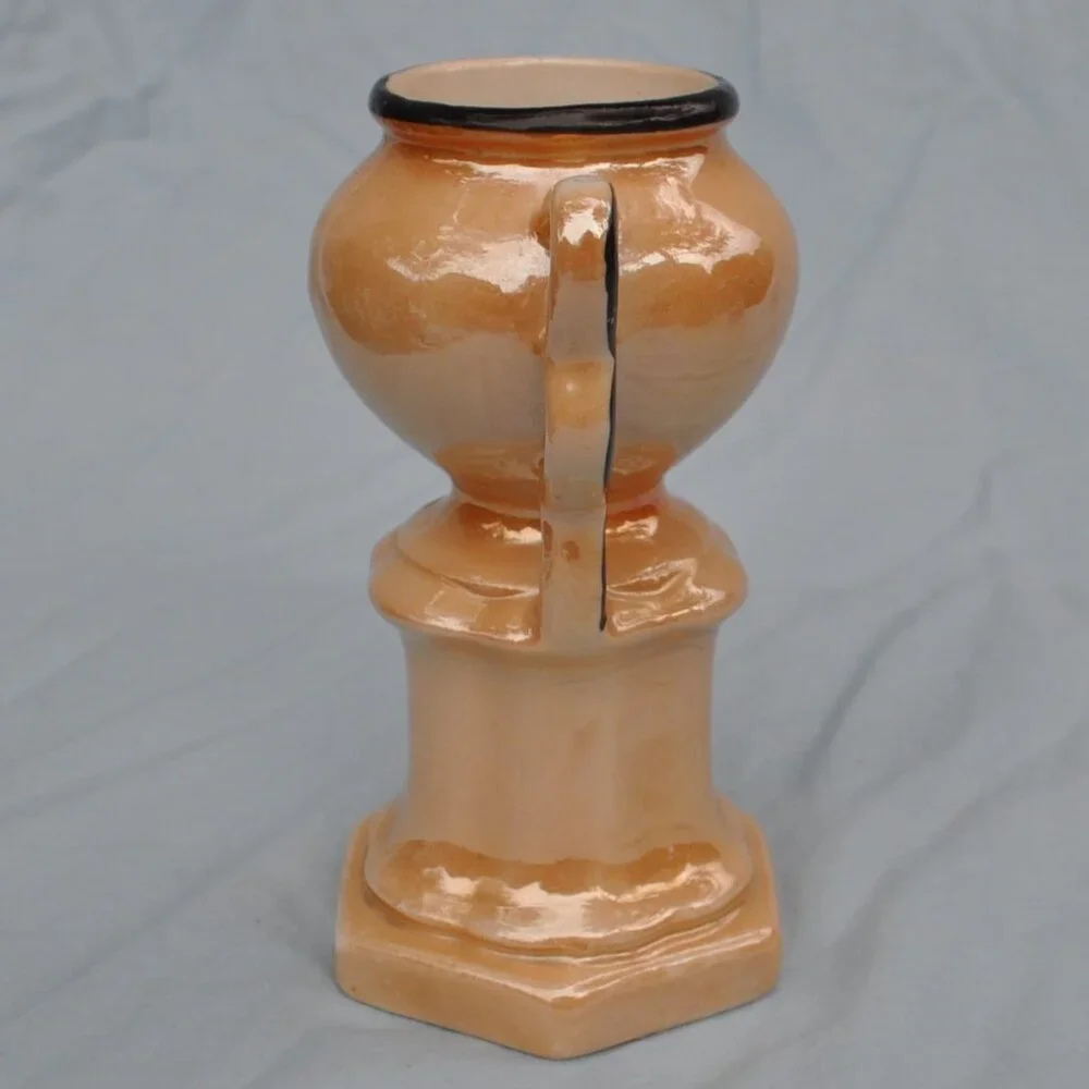 4 for $40 - vintage Czech peach lusterware vase (484w) - Picture 3 of 8